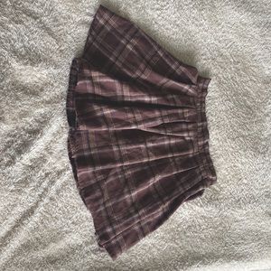 Plaid skirt with zipper (Size: M)